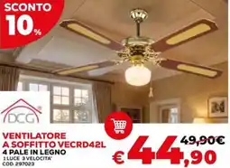 Conforama Dcg a soffitto VECRD42L 4 pale in legno offerta