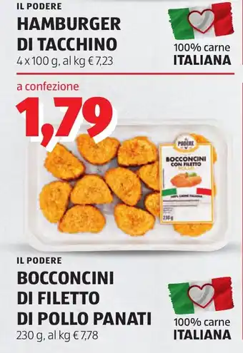 IL PODERE HAMBURGER DI TACCHINO
