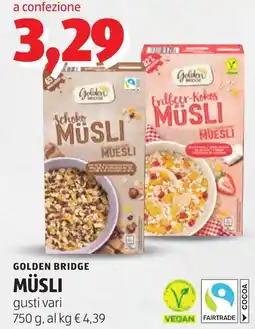 ALDI GOLDEN BRIDGE MÜSLI offerta