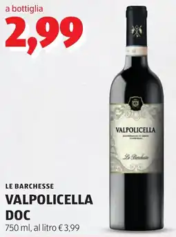 ALDI LE BARCHESSE VALPOLICELLA DOC offerta