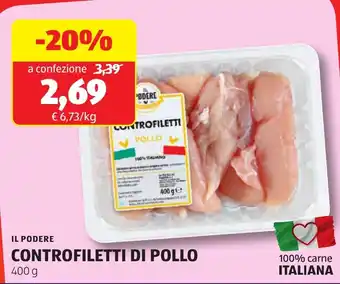 ALDI IL PODERE CONTROFILETTI DI POLLO offerta