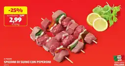 ALDI IL PODERE SPIEDINI DI SUINO CON PEPERONI offerta