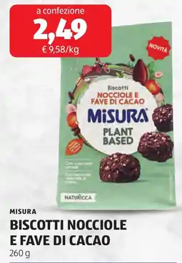 ALDI Biscotti Nocciole e Fave di Cacao Misura offerta