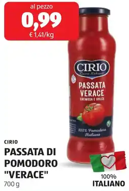 ALDI Passata di pomodoro "Verace" Cirio offerta