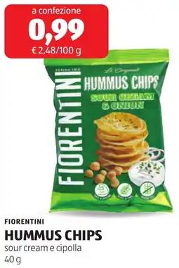 ALDI FILORENTINI HUMMUS CHIPS sour cream e cipolla offerta