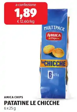 ALDI AMICA CHIPS PATATINE LE CHICCHE offerta