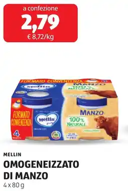 ALDI Mellin Omogeneizzato di Manzo offerta
