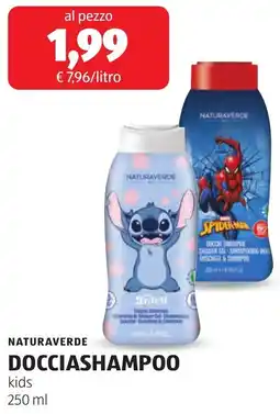 ALDI NATURAVERDE DOCCIA SHAMPOO kids offerta