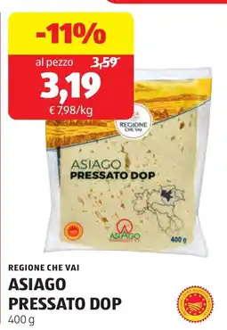 ALDI REGIONE CHE VAI ASIAGO PRESSATO DOP offerta