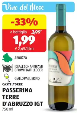 ALDI CASTELTORRE PASSERINA offerta