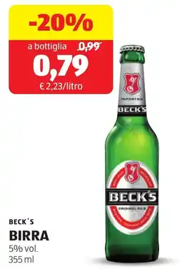 ALDI BECK'S BIRRA offerta