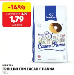 ALDI BUON'ORA FROLLINI CON CACAO E PANNA offerta