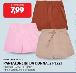 ALDI UP2FASHION BASICS PANTALONCINI DA DONNA offerta