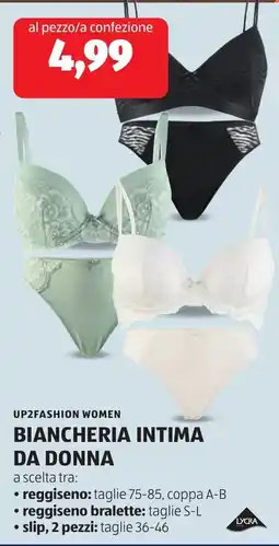 ALDI BIANCHERIA INTIMA DA DONNA offerta