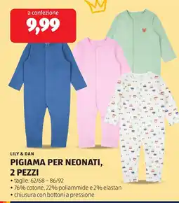 ALDI LILY & DAN PIGIAMA PER NEONATI offerta