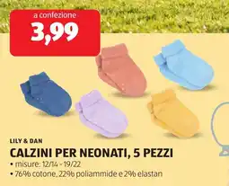 ALDI Lily & dan calzini per neonati offerta