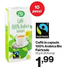 In'S Mercato Caffè in capsule 100% Arabica Bio Fairtrade offerta