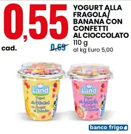 Eurospin Land Yogurt alla banana con Confetti al Cioccolato offerta