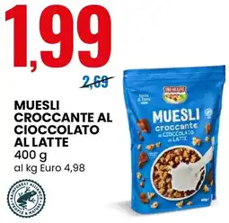 Eurospin MUESLI croccante al cioccolato al latte offerta