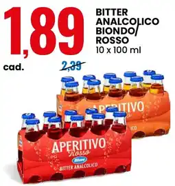 Eurospin Aperitivo Rosso Bitter Analcolico offerta