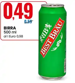 Eurospin Birra Best Bräu offerta