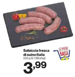 In'S Mercato Salsiccia fresca di suino Italia offerta