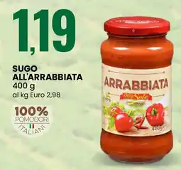 Eurospin Sugo Arrabbiata Delizie dal Sole offerta