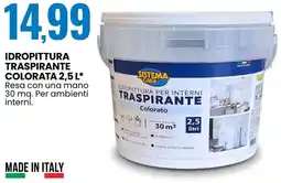 Eurospin IDROPITTURA TRASPIRANTE COLORATA SISTEMA casa offerta