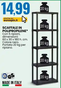 Eurospin SCAFFALE IN POLIPROPILENE* offerta