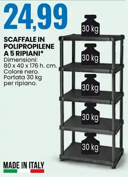 Eurospin Scaffale in polipropilene a 5 ripiani* offerta