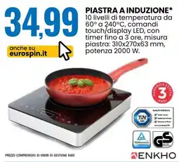 Eurospin PIASTRA A INDUZIONE ENKHO offerta