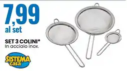 Eurospin SET 3 COLINI* In acciaio inox. offerta