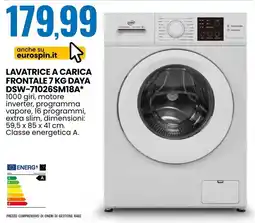 Eurospin Lavatrice a carica frontale 7 kg Daya offerta