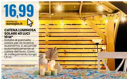 Eurospin Catena luminosa solare 40 luci offerta