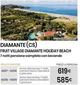 Eurospin FRUIT VILLAGE DIAMANTE HOLIDAY BEACH offerta
