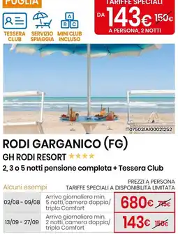 Eurospin GH RODI RESORT offerta