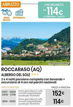 Eurospin ROCCARASO (AQ) ALBERGO DEL SOLE offerta