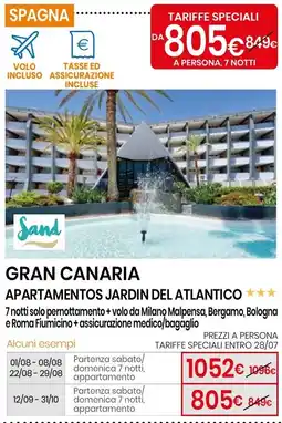 Eurospin GRAN CANARIA APARTAMENTOS JARDIN DEL ATLANTICO offerta