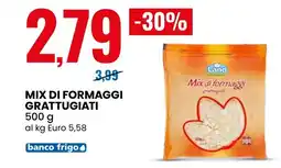 Eurospin Land Mix di formaggi grattuggiati offerta