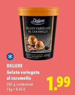 Lidl DELUXE Gelato variegato al caramello offerta