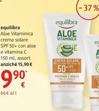 Equilibra Aloe Vitaminica crema solare SPF 50+