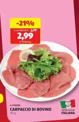ALDI IL PODERE CARPACCIO DI BOVINO offerta
