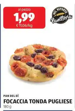 ALDI FOCACCIA TONDA PUGLIESE offerta