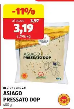 ALDI ASIAGO PRESSATO DOP offerta