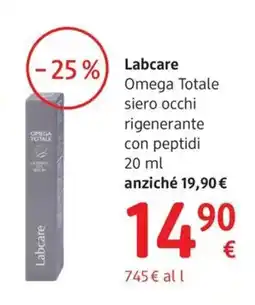 dm drogerie markt Labcare Omega Totale siero occhi rigenerante con peptidi offerta