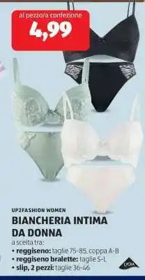 ALDI UP2FASHION WOMEN BIANCHERIA INTIMA DA DONNA offerta