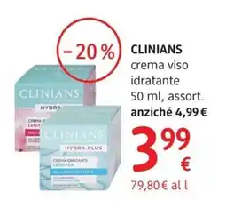 dm drogerie markt CLINIANSS crema viso idratante offerta