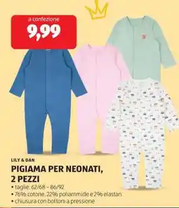 ALDI PIGIAMA PER NEONATI, 2 PEZZI offerta
