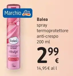 dm drogerie markt Balea spray termoprotettore anti-crespo offerta