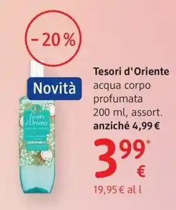 dm drogerie markt Tesori d'Oriente acqua corpo profumata offerta